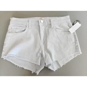 NWOT L'Agence Jean Audrey Mid Rise Denim Shorts Size 25 Light Wash